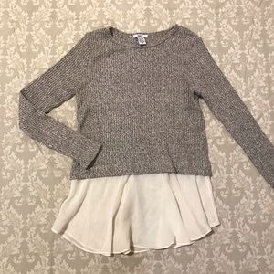 Grey layered sweater